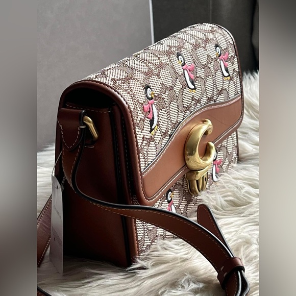 💰SOLD-C7935 - Coach Studio Shoulder Bag in Signature Jacquard with Penguin Motif - Picture 2 of 14